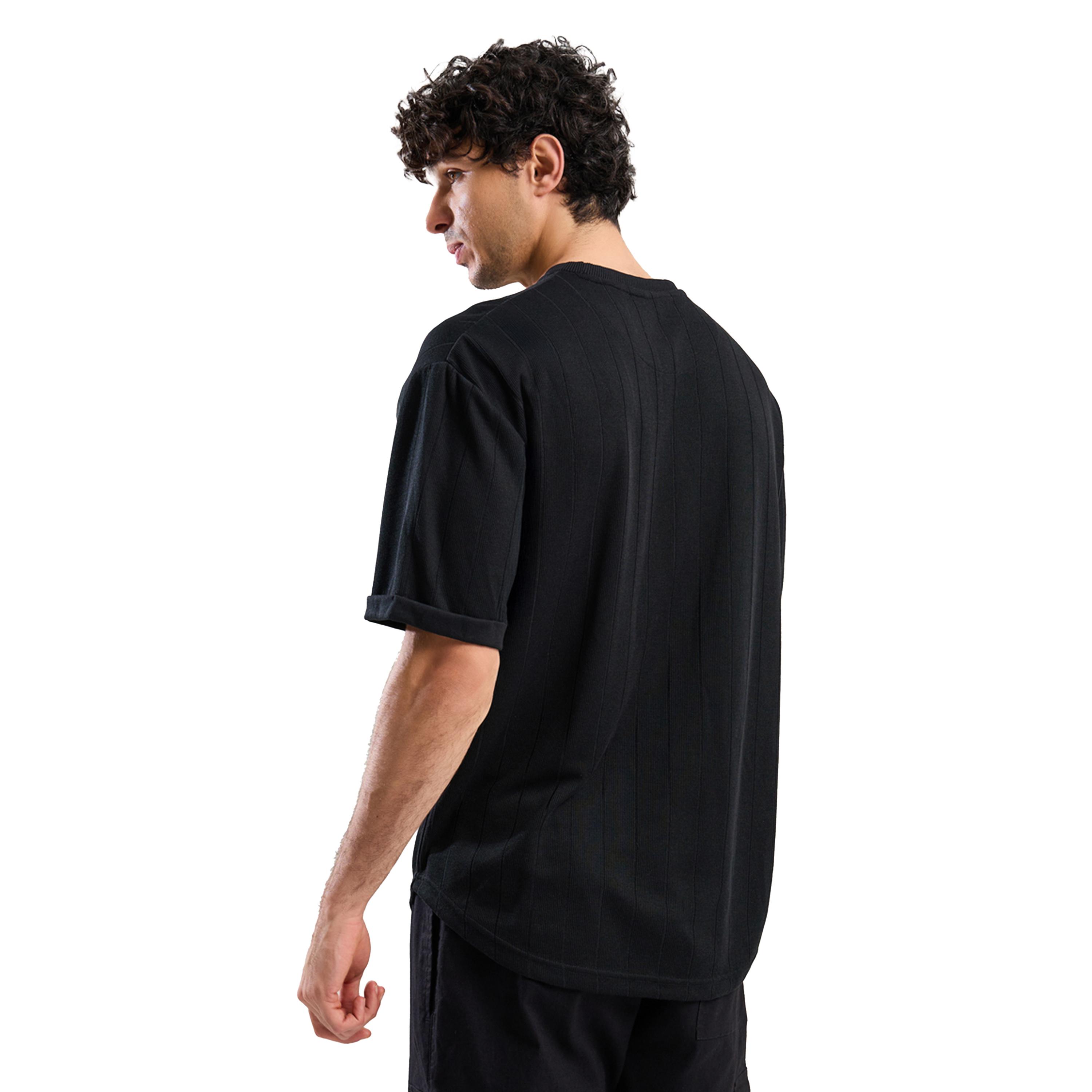Styli Ribbed Crew Neck Oversized T-Shirt with U Hem-men-clothing-tshirtsandpolos-tshirts-image-4
