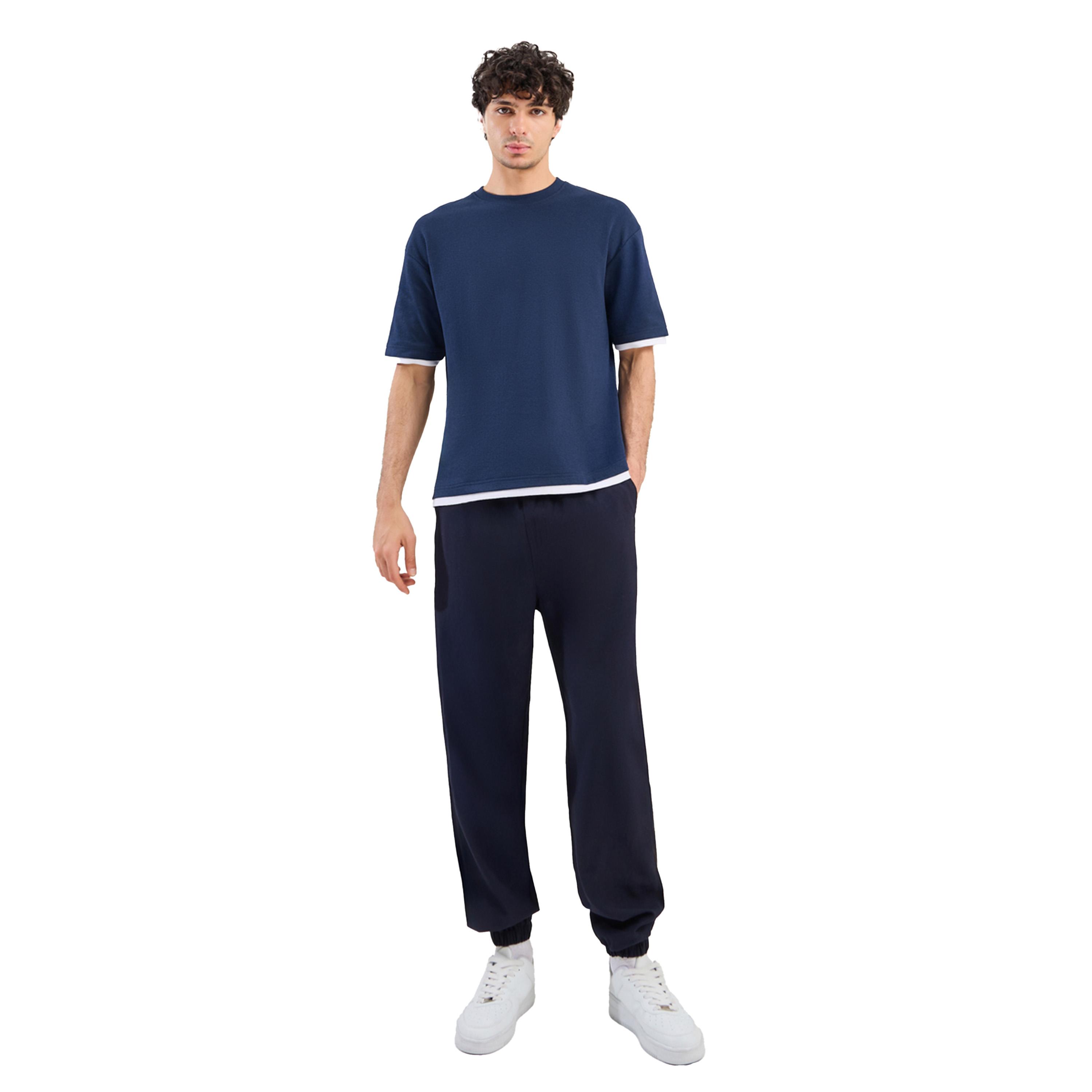 Styli Plain Contrast Detail Oversized T-Shirt-men-clothing-tshirtsandpolos-tshirts-image-2