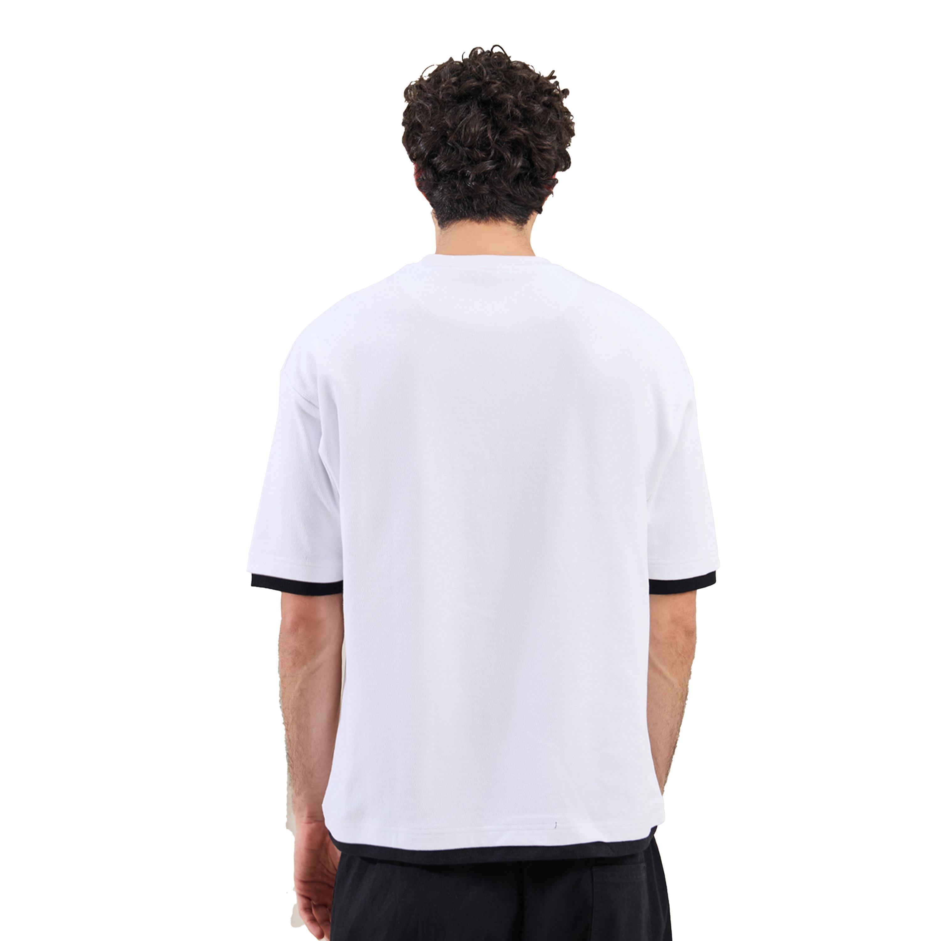 ستايلي- تي شيرت سادة بتفاصيل متباينة ومقاس كبير-men-clothing-tshirtsandpolos-tshirts-image-4