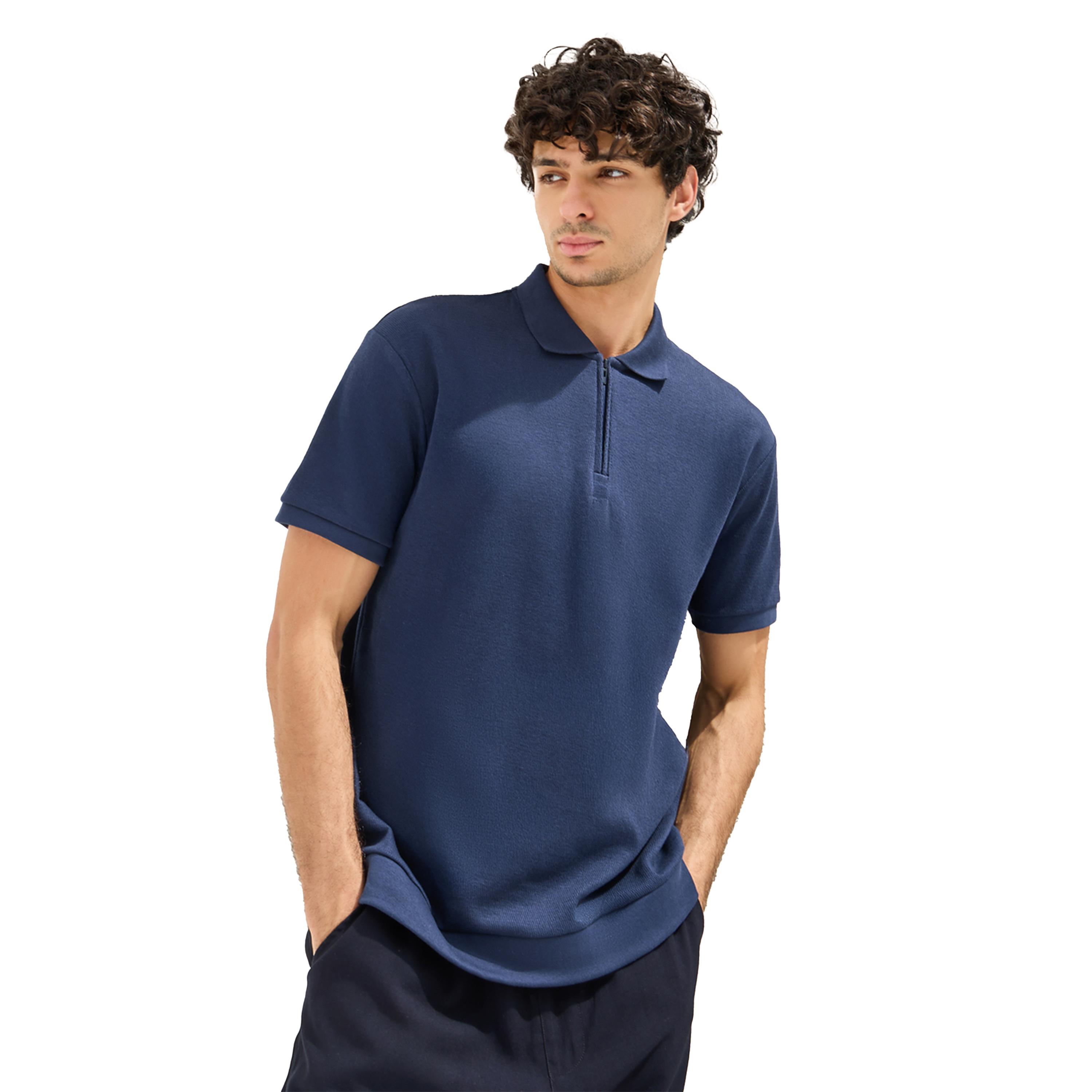 ستايلي -  تي شيرت بولو مريح بسحاب مخفي-men-clothing-tshirtsandpolos-polos-image-1