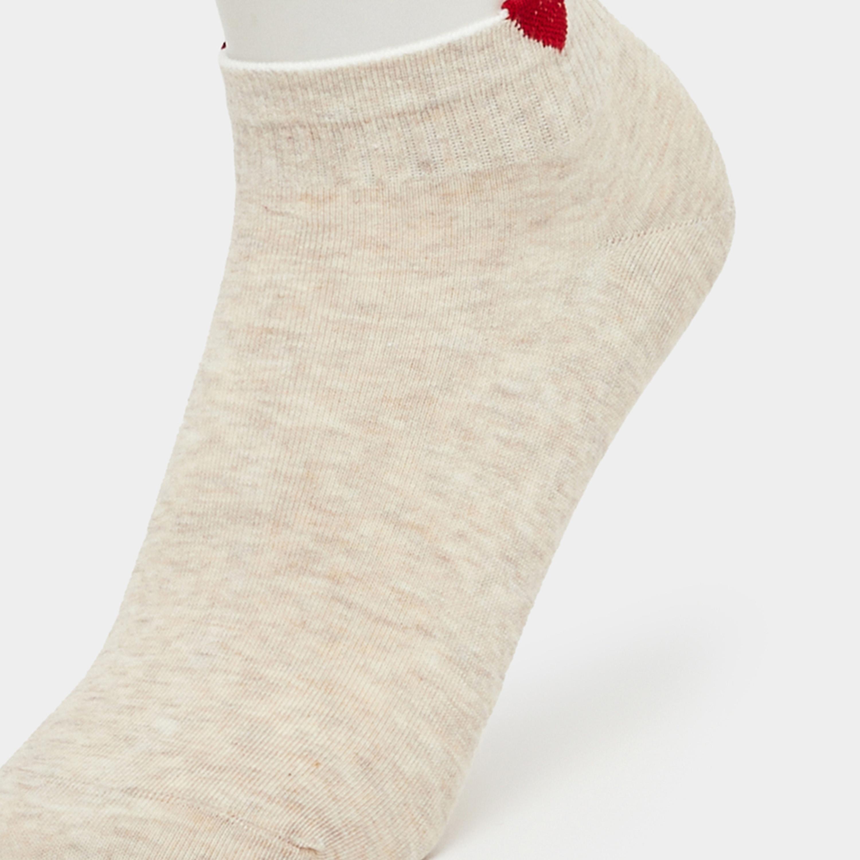 Styli Set of 3 - Embroidered Heart Ankle Socks-women-socksandstockings-image-7