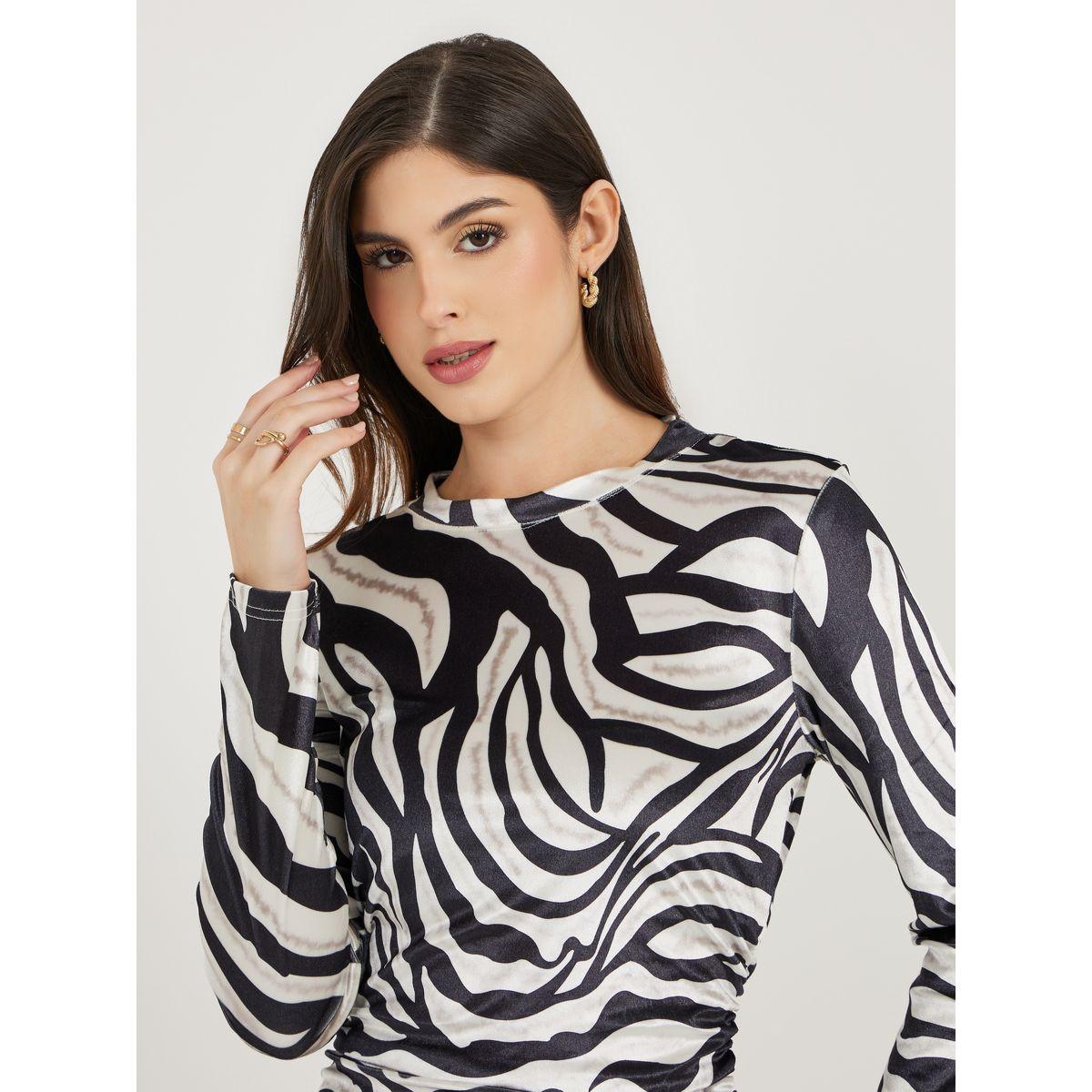 فستان طويل ضيق بطبعة حيوان وأكمام طويلة-women-clothing-dresses-image-5