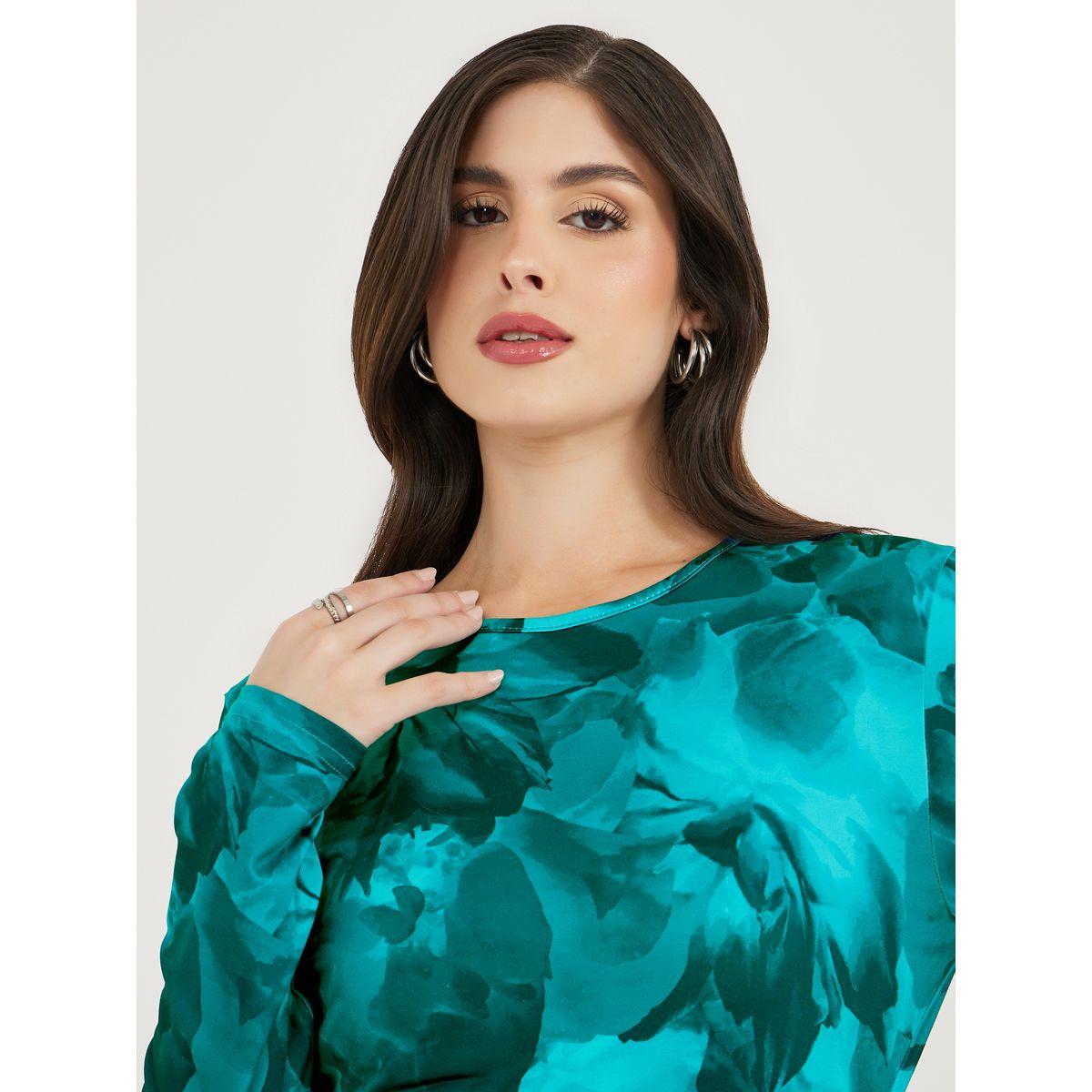 Styli Tie and Dye Print Long Sleeves Bodycon Midi Dress-women-clothing-dresses-image-4