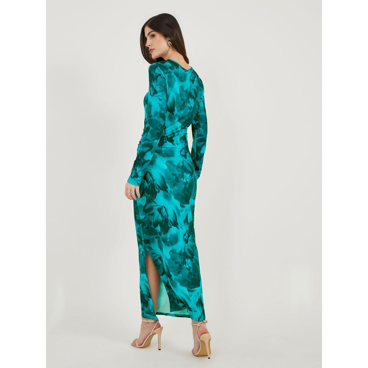 Styli Tie and Dye Print Long Sleeves Bodycon Midi Dress-women-clothing-dresses-image-5