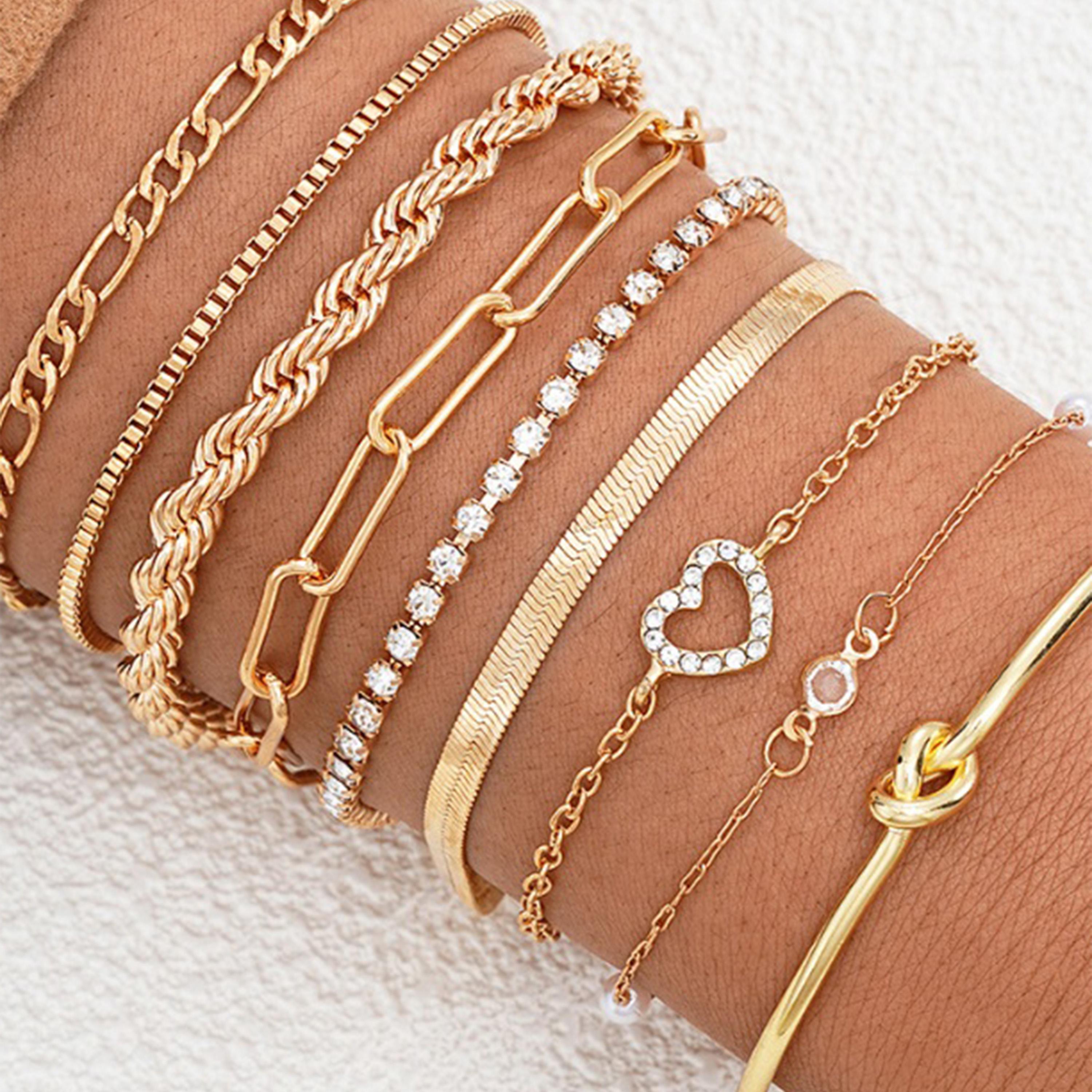 Styli Set of 9 - Assorted Link Chain Bracelets-women-watchesandjewellery-jewellery-banglesandbracelets-image-11