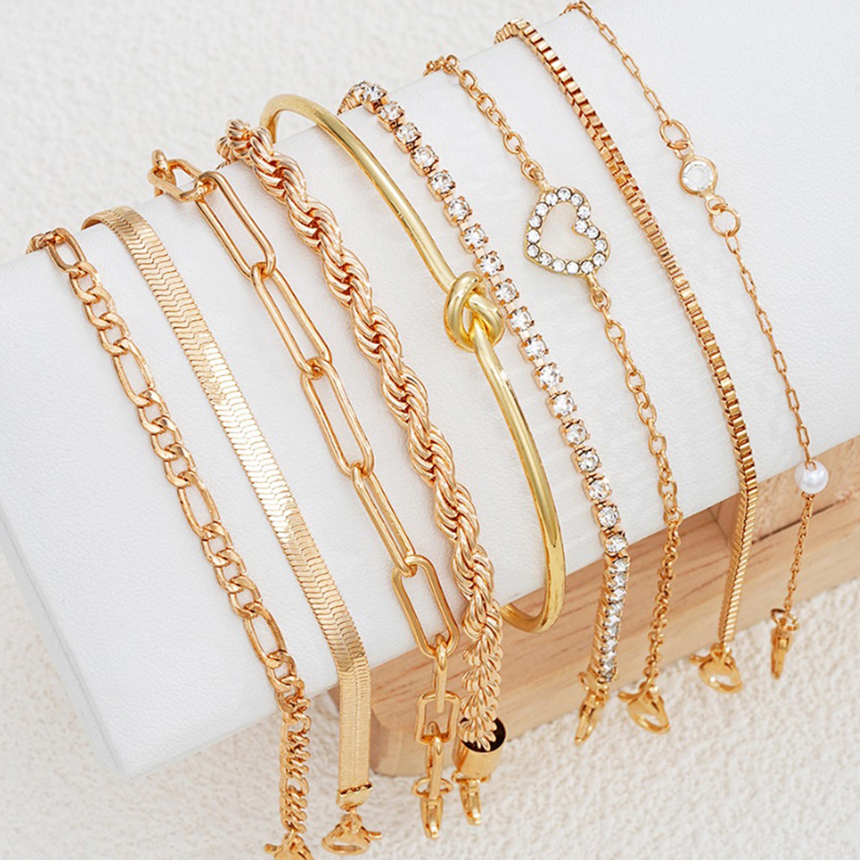 Styli Set of 9 - Assorted Link Chain Bracelets-women-watchesandjewellery-jewellery-banglesandbracelets-image-9