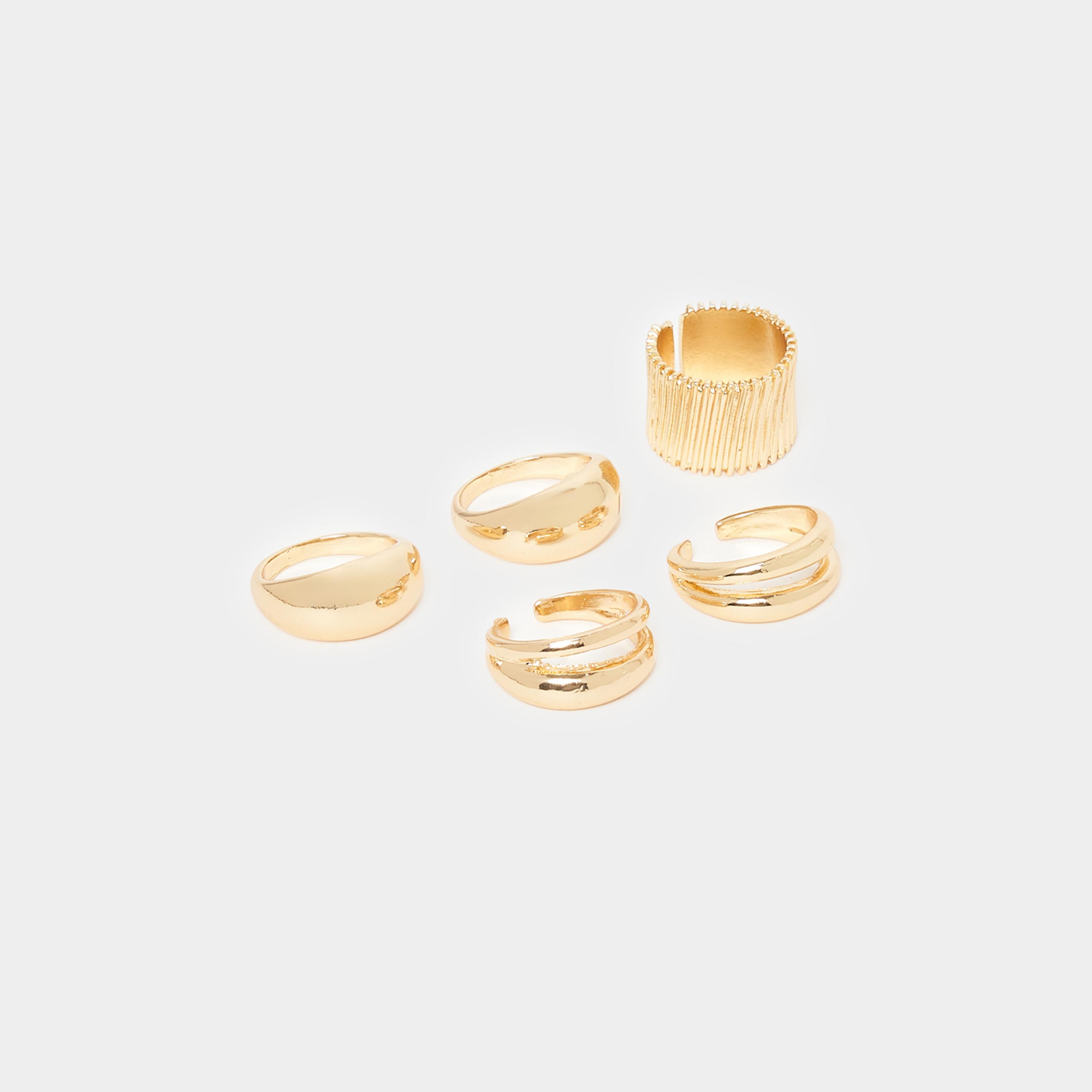 Styli Set of 5 - Textured Rings-women-watchesandjewellery-jewellery-rings-image-2