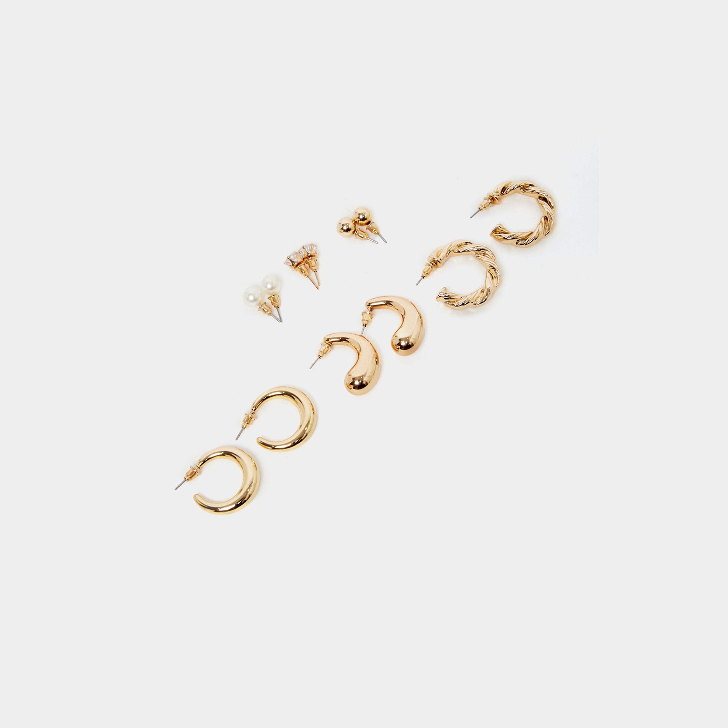 ستايلي - مجموعة من 6 قطع - أقراط مزينة-women-watchesandjewellery-jewellery-earrings-image-3