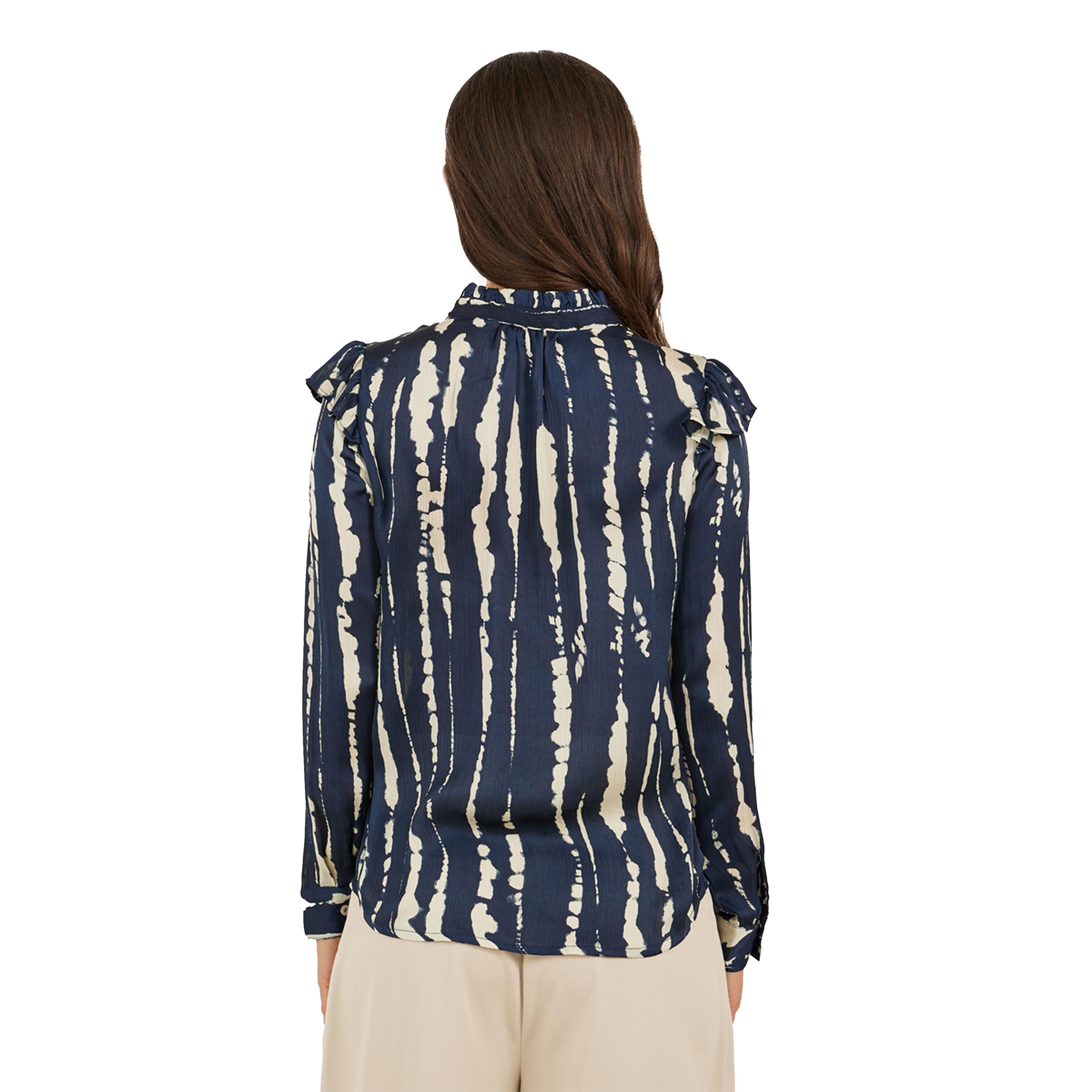 Styli Tie and Dye Print Tie-Up Neck Blouse-women-clothing-shirtsandblouses-blouses-image-5