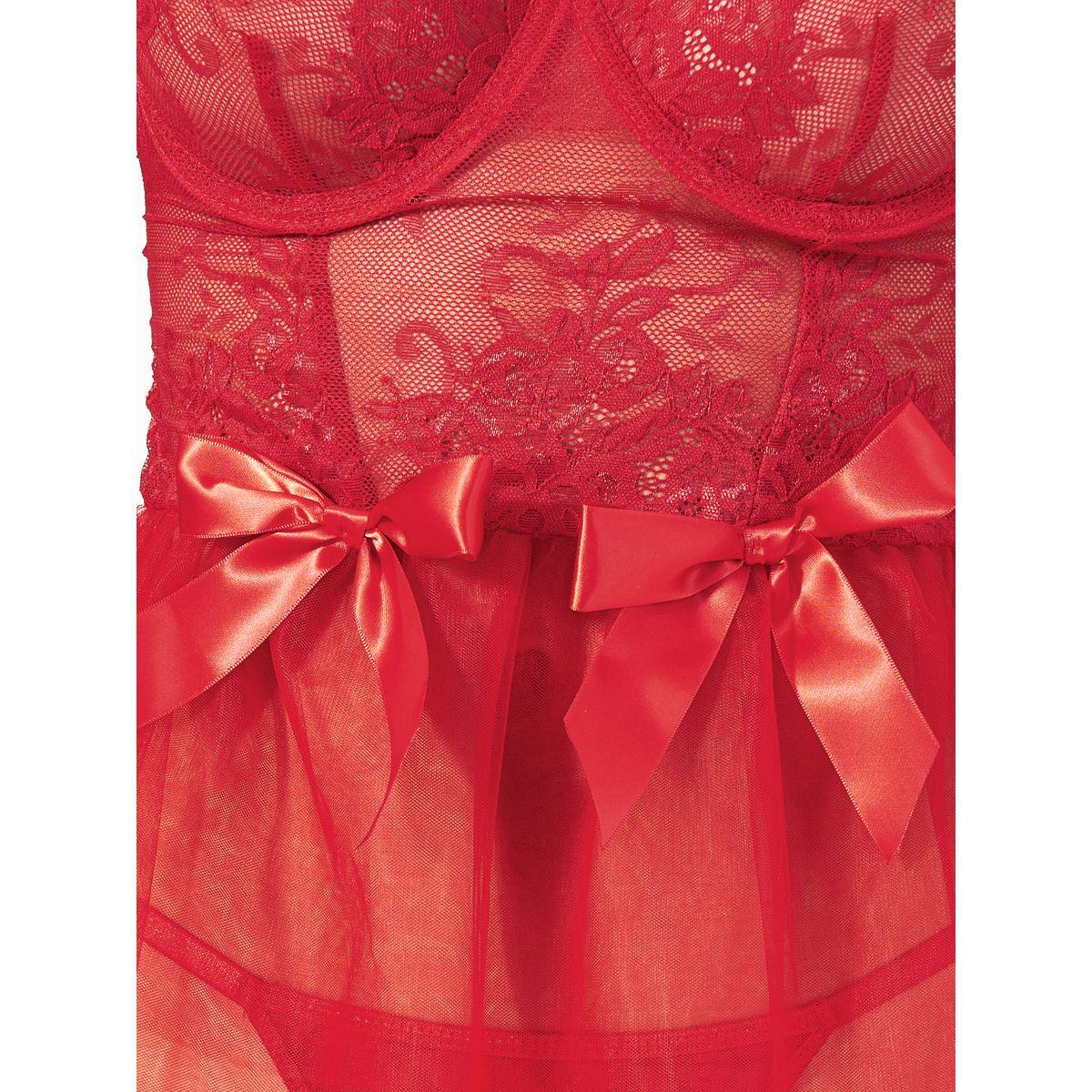 طقم من 3 - بيبي دول ساتان وثونغ مع أكمام-women-clothing-lingerie-babydollsandbodysuits-image-2