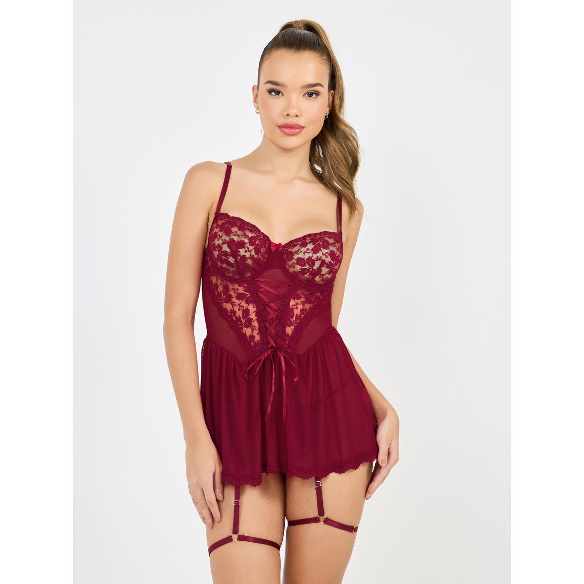 مجموعة من بيبي دول بيبلوم مع ثونغ وساسبيندر-women-clothing-lingerie-babydollsandbodysuits-image-1
