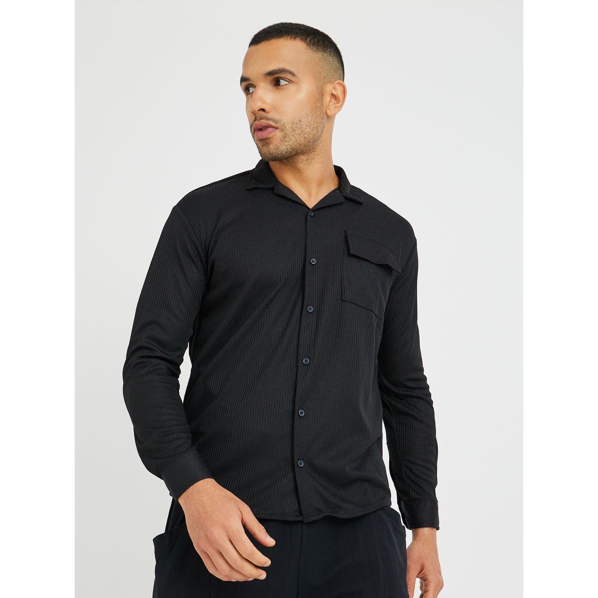 Styli Solid Relaxed Fit Buttoned Shirt-men-clothing-shirts-image-3
