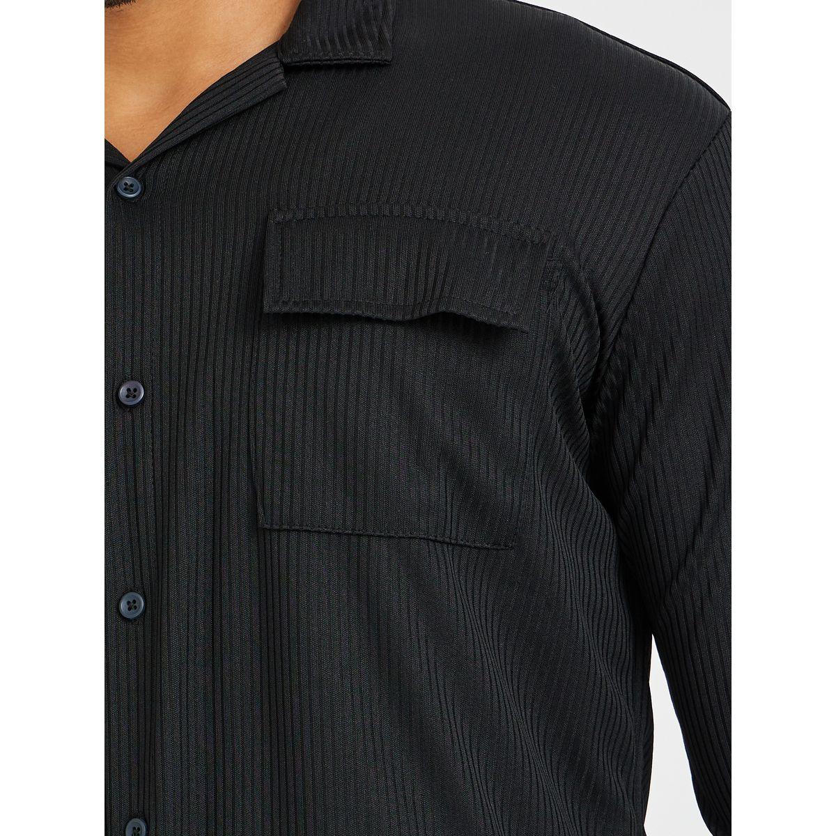 Styli Solid Relaxed Fit Buttoned Shirt-men-clothing-shirts-image-4