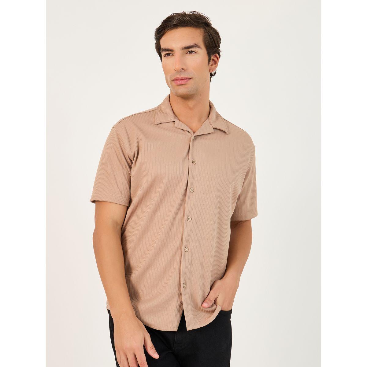 Styli Textured Relaxed Fit Short Sleeve Shirt-men-clothing-shirts-image-1