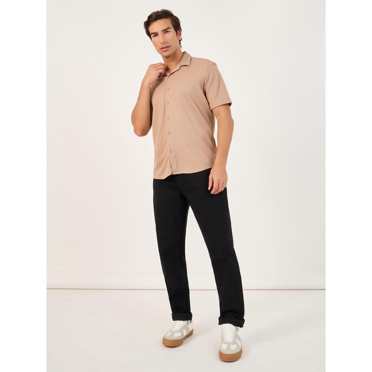 Styli Textured Relaxed Fit Short Sleeve Shirt-men-clothing-shirts-image-2