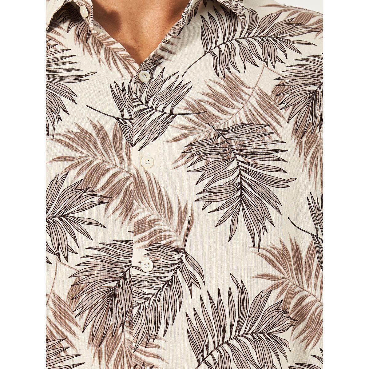 Styli Relaxed Fit Leaf Print Shirt-men-clothing-shirts-image-3