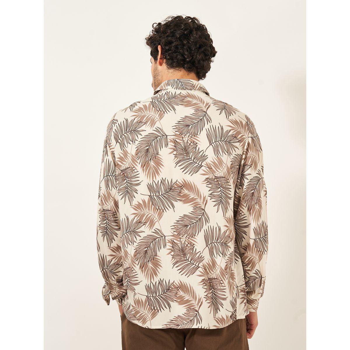 Styli Relaxed Fit Leaf Print Shirt-men-clothing-shirts-image-4