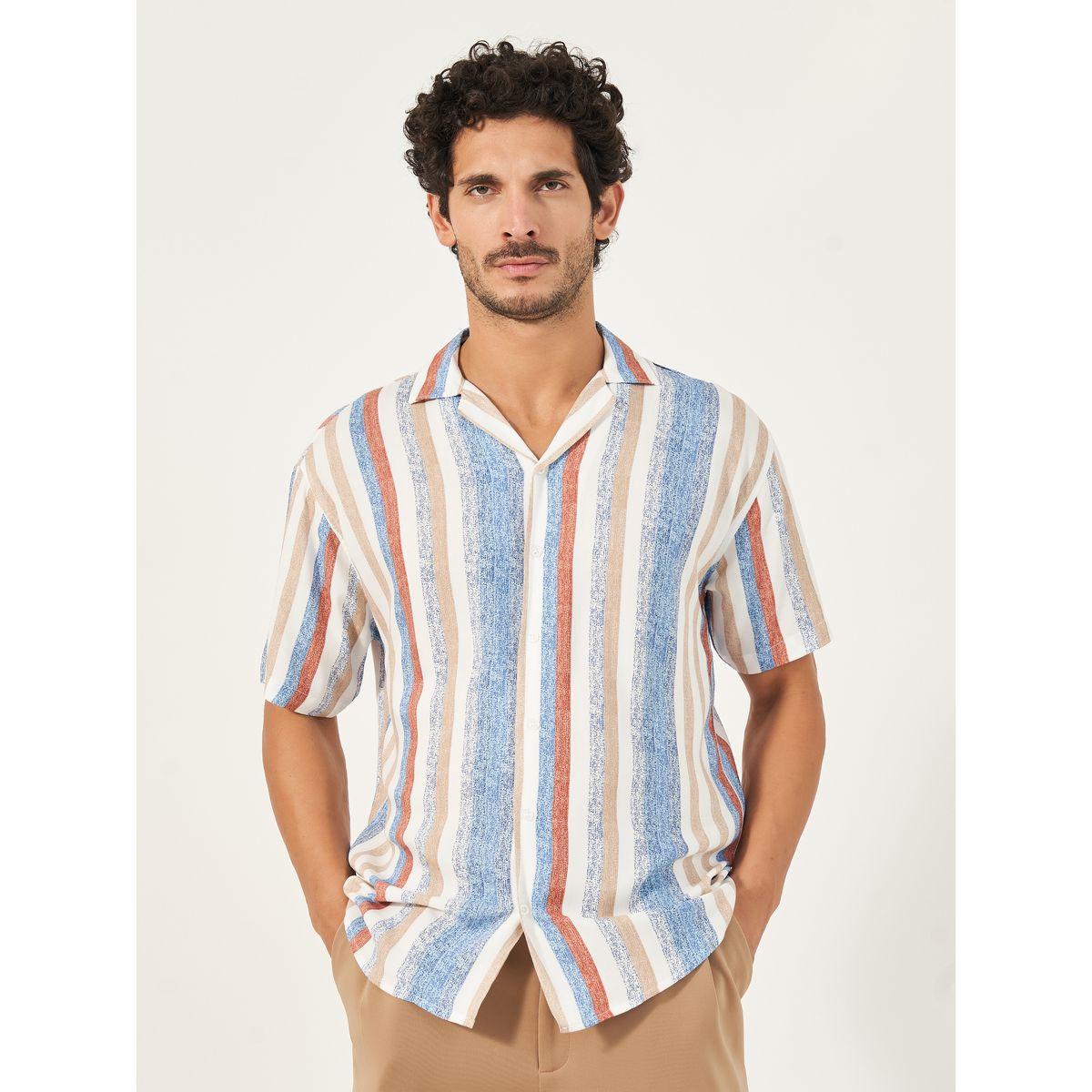 Styli Relaxed Fit Multi Striped Shirt-men-clothing-shirts-image-1