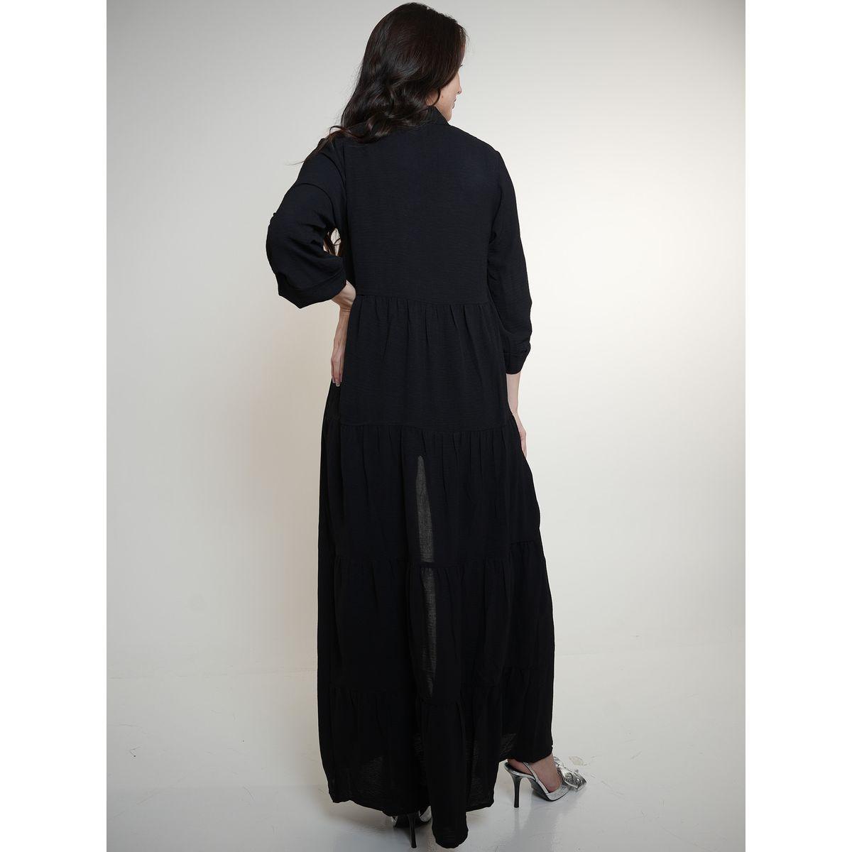 جلابية بياقة ماندارين وأكمام ملفوفة إلينا باي دي ستايل × ستايلي-women-arabicclothing-jalabiyas-image-2