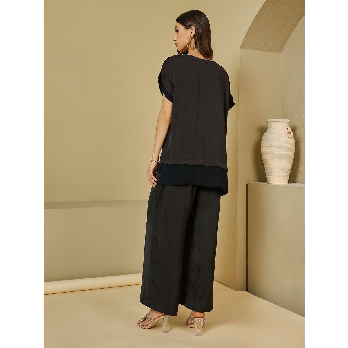 مجموعة من بنطال بأرجل واسعة وبلوزة طويلة-women-arabicclothing-sets-image-4