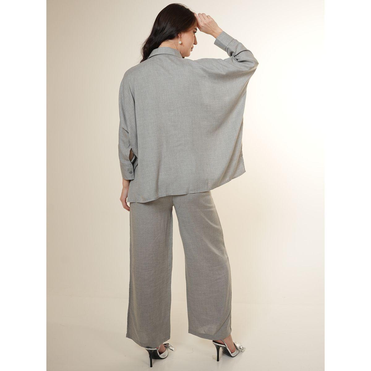 مجموعة من بنطال وبلوزة طويلة مزينة بالخرز إلينا باي دي ستايل × ستايلي-women-arabicclothing-sets-image-2