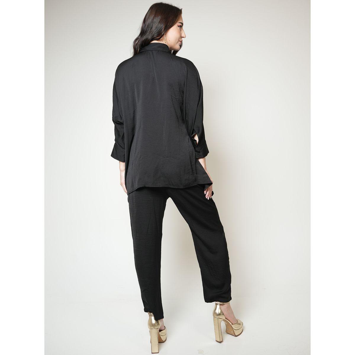 Elena by DStyle X Styli  Matte Satin Beaded Shirt & Pants Modest Set-women-arabicclothing-sets-image-2