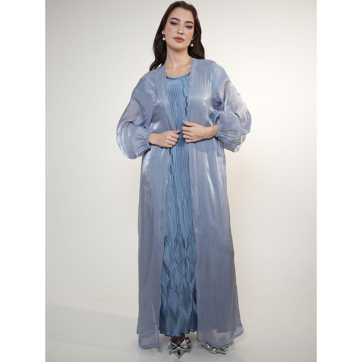 مجموعة من عباية مع فستان بليسيه إلينا باي دي ستايل × ستايلي-women-arabicclothing-abayas-image-1
