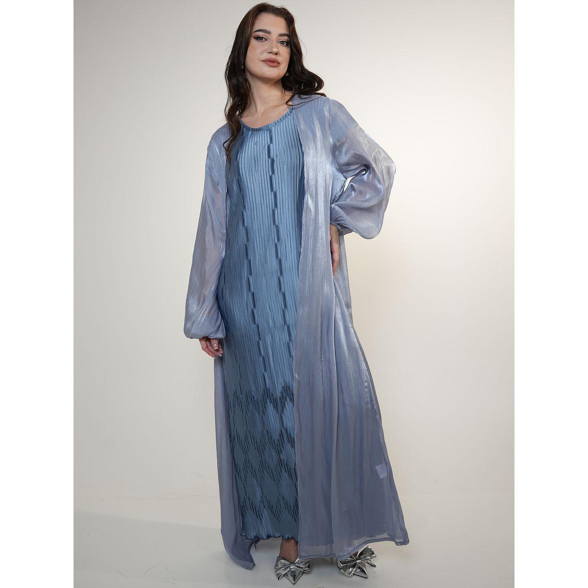 مجموعة من عباية مع فستان بليسيه إلينا باي دي ستايل × ستايلي-women-arabicclothing-abayas-image-2