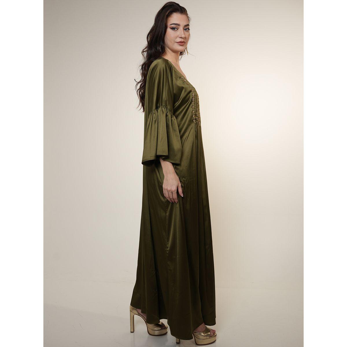 Elena by DStyle X Styli  Satin Jalabiya with Beaded Handwork-women-arabicclothing-jalabiyas-image-4