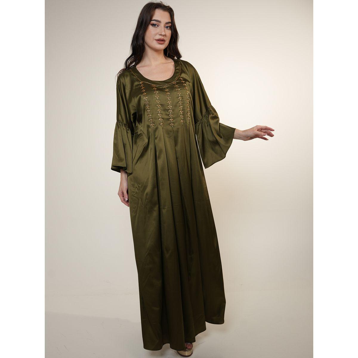 Elena by DStyle X Styli  Satin Jalabiya with Beaded Handwork-women-arabicclothing-jalabiyas-image-6