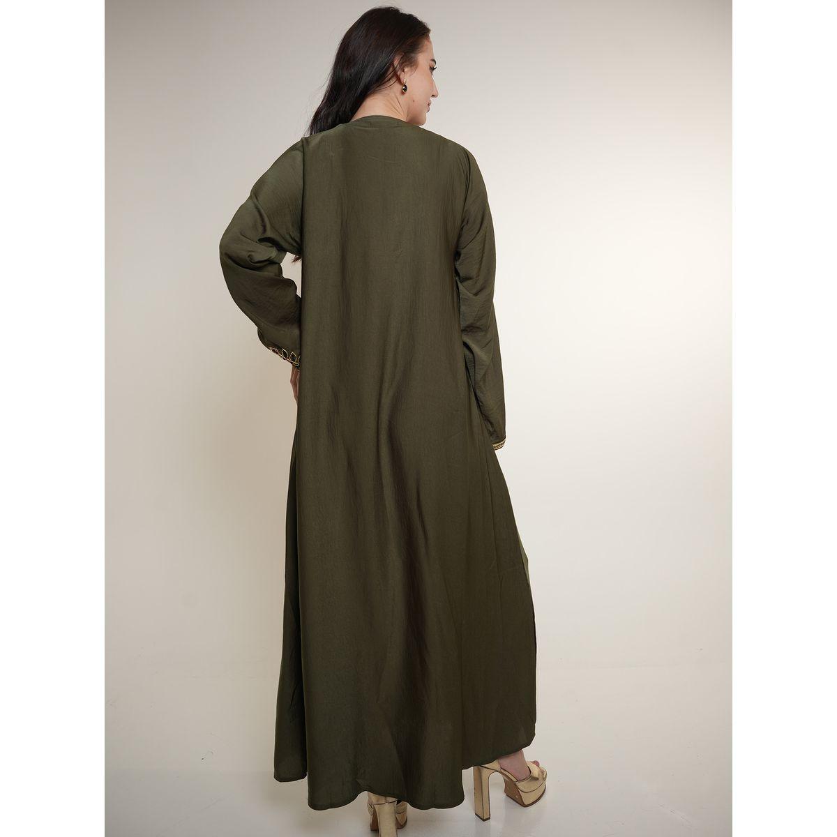 Elena by DStyle X Styli  Satin Jalabiya with Beaded Handwork-women-arabicclothing-jalabiyas-image-2
