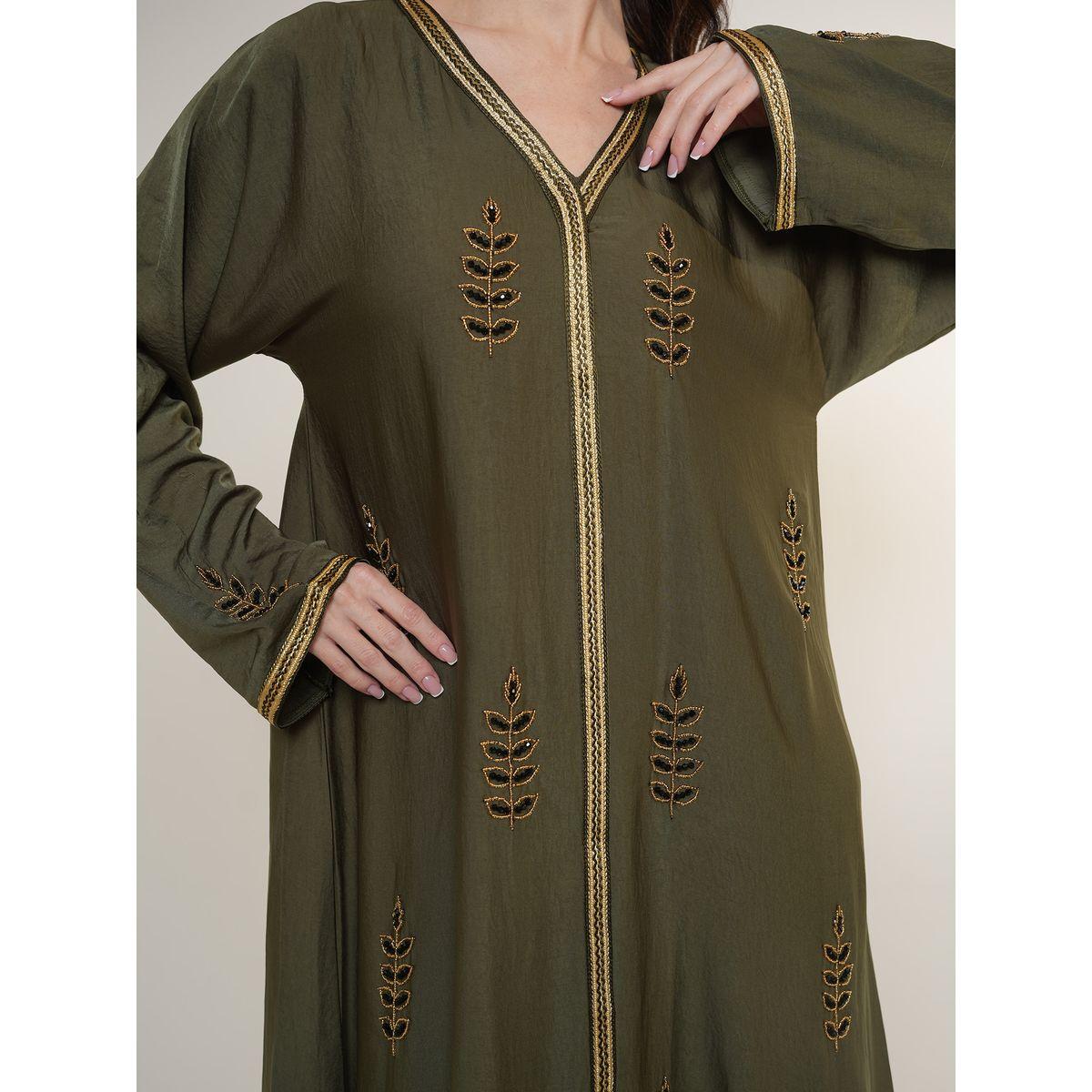جلابية ساتان مزينة بالخرز إلينا باي دي ستايل × ستايلي-women-arabicclothing-jalabiyas-image-3