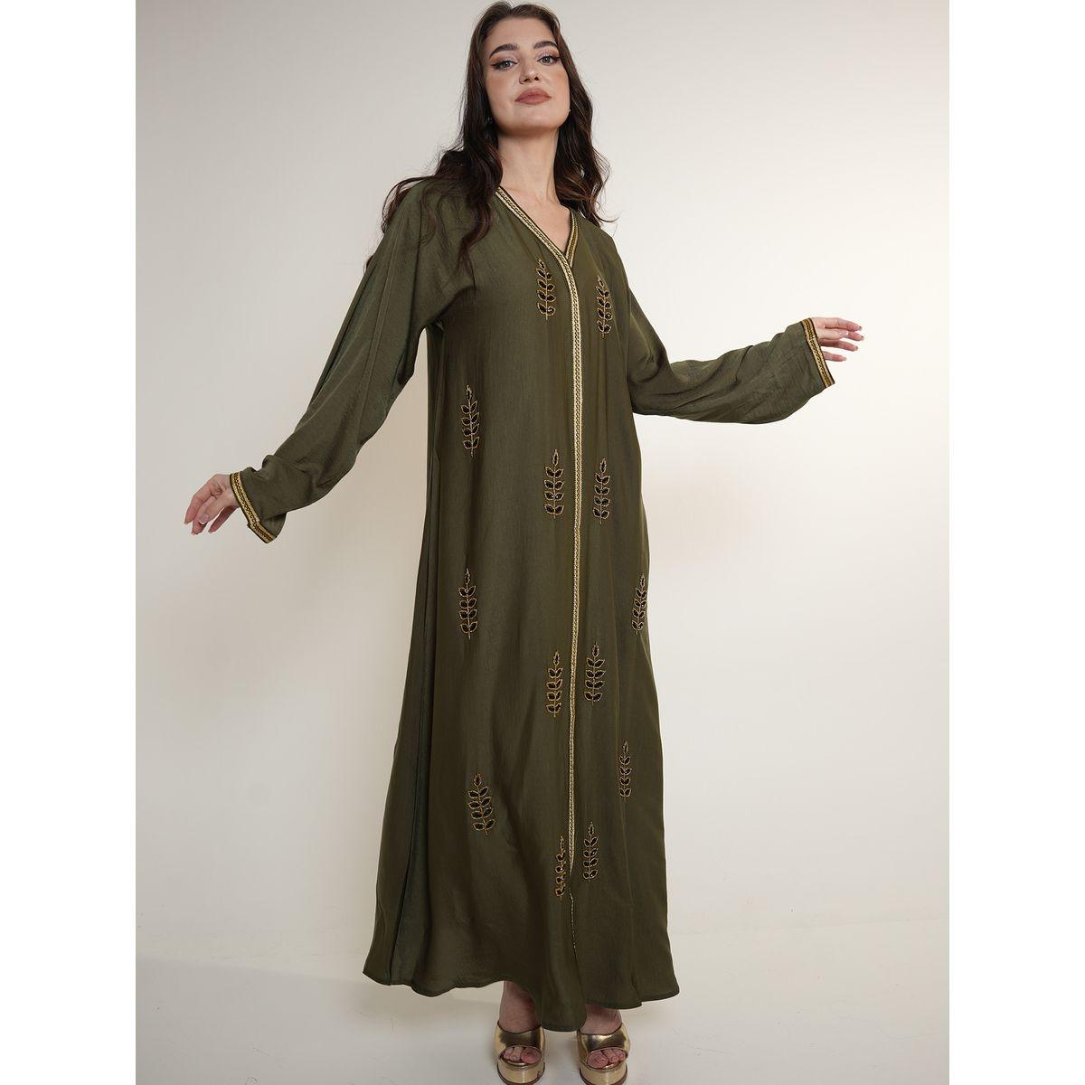 Elena by DStyle X Styli  Satin Jalabiya with Beaded Handwork-women-arabicclothing-jalabiyas-image-6