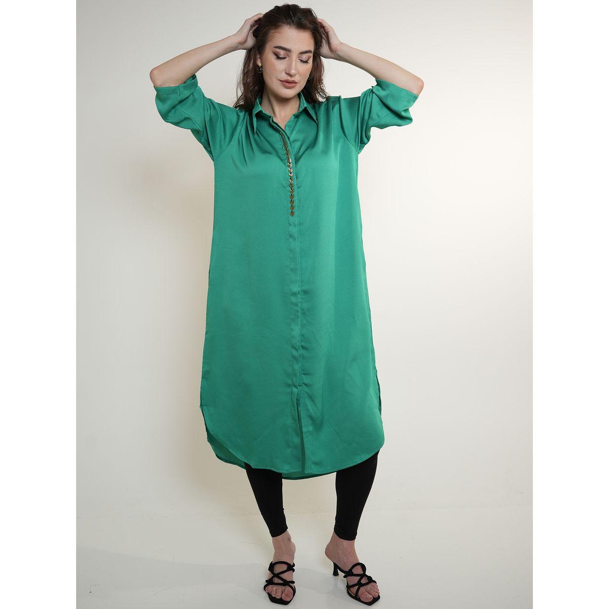 بلوزة ساتان طويلة مزينة بالخرز إلينا باي دي ستايل × ستايلي-women-clothing-shirtsandblouses-shirts-image-5