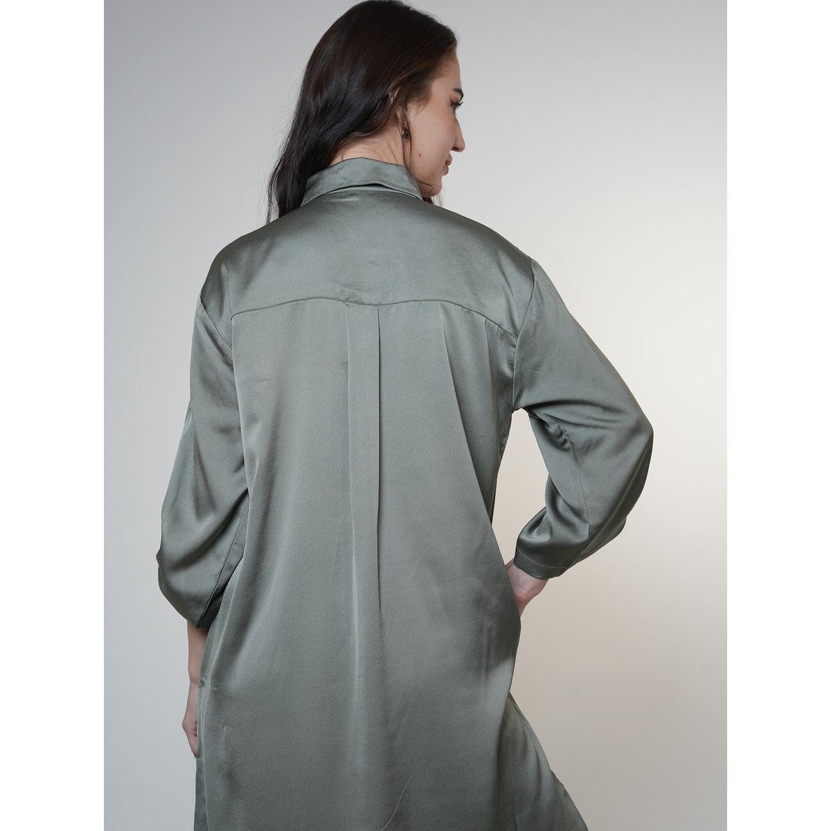 Elena by DStyle X Styli  Beaded Placket Detail Longline Satin Shirt-women-clothing-shirtsandblouses-shirts-image-2