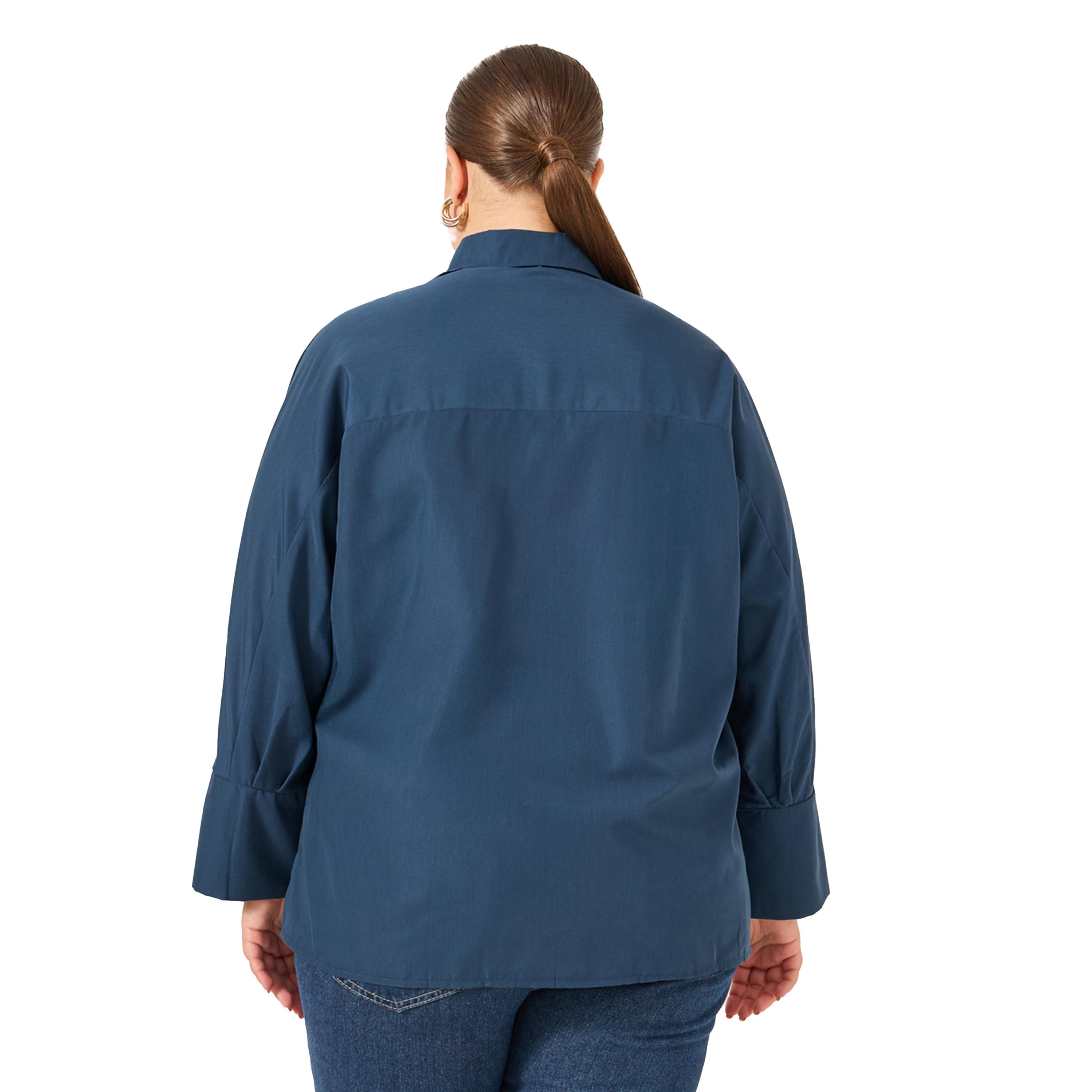 Styli Plus Size Solid Long Sleeves Oversized Shirt-women-clothing-shirtsandblouses-shirts-image-4
