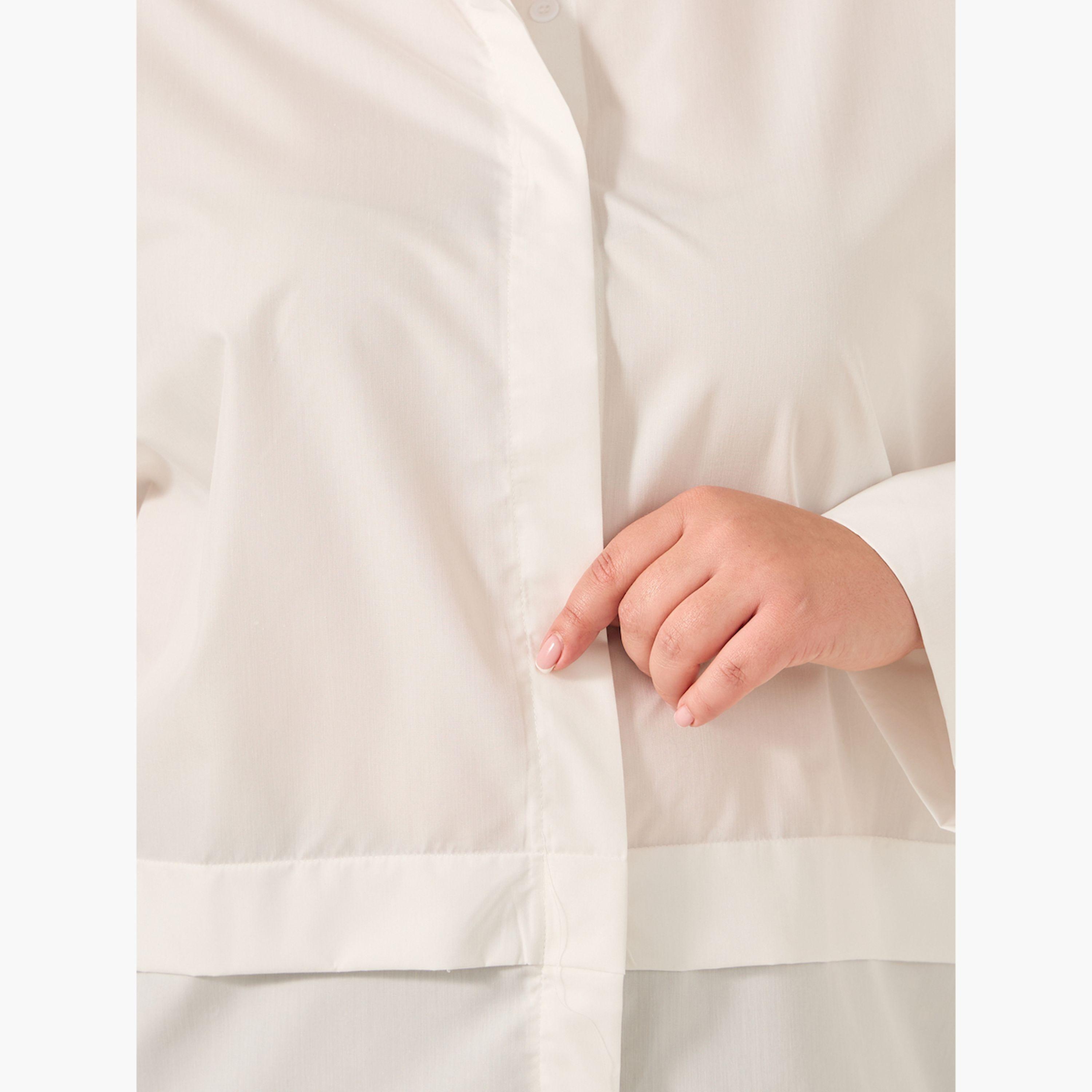 Styli Plus Size Solid Long Sleeves Oversized Shirt-women-clothing-shirtsandblouses-shirts-image-3