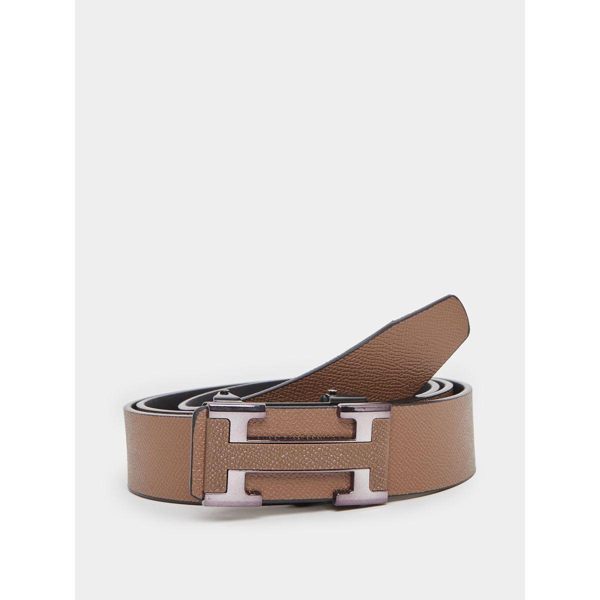 Textured Waist Belt with Metal Buckle-men-beltsandwallets-belts-image-1