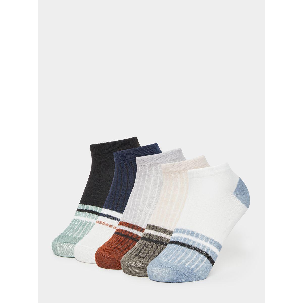Styli Set of 5 - Striped Detail Crew Socks-men-socks-image-1