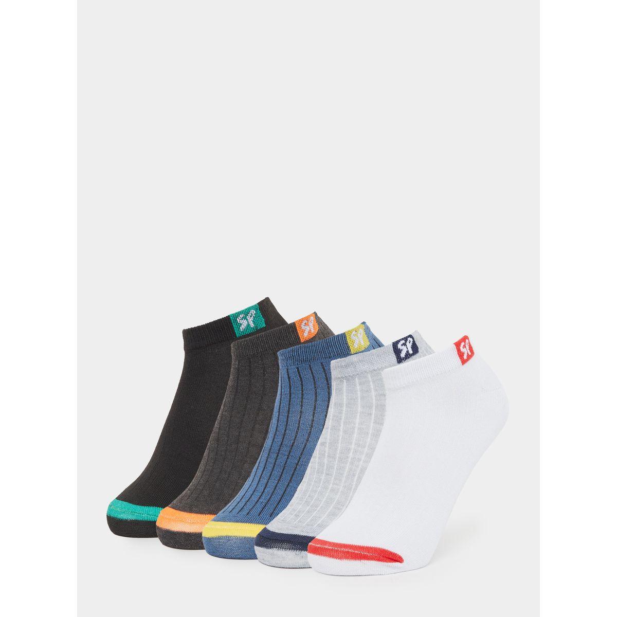 Styli Set of 5 - Printed Detail Ankle Socks-men-socks-image-1