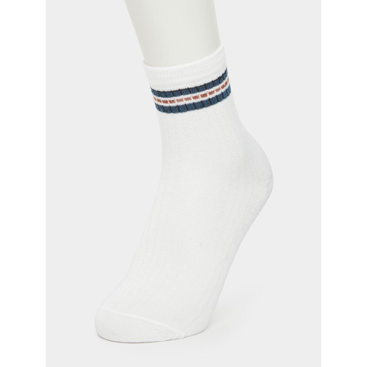 Styli Set of 5 - Striped Cuff Crew Socks-men-socks-image-2