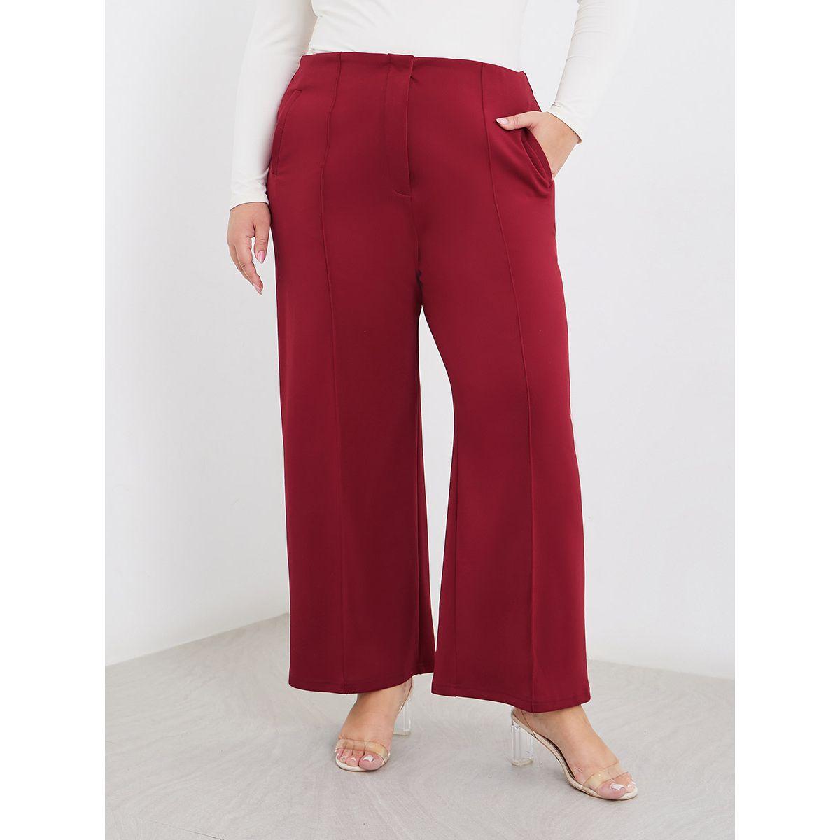 بنطال بمقاس كبير وقصة أرجل واسعة-women-clothing-bottoms-trousers-image-2