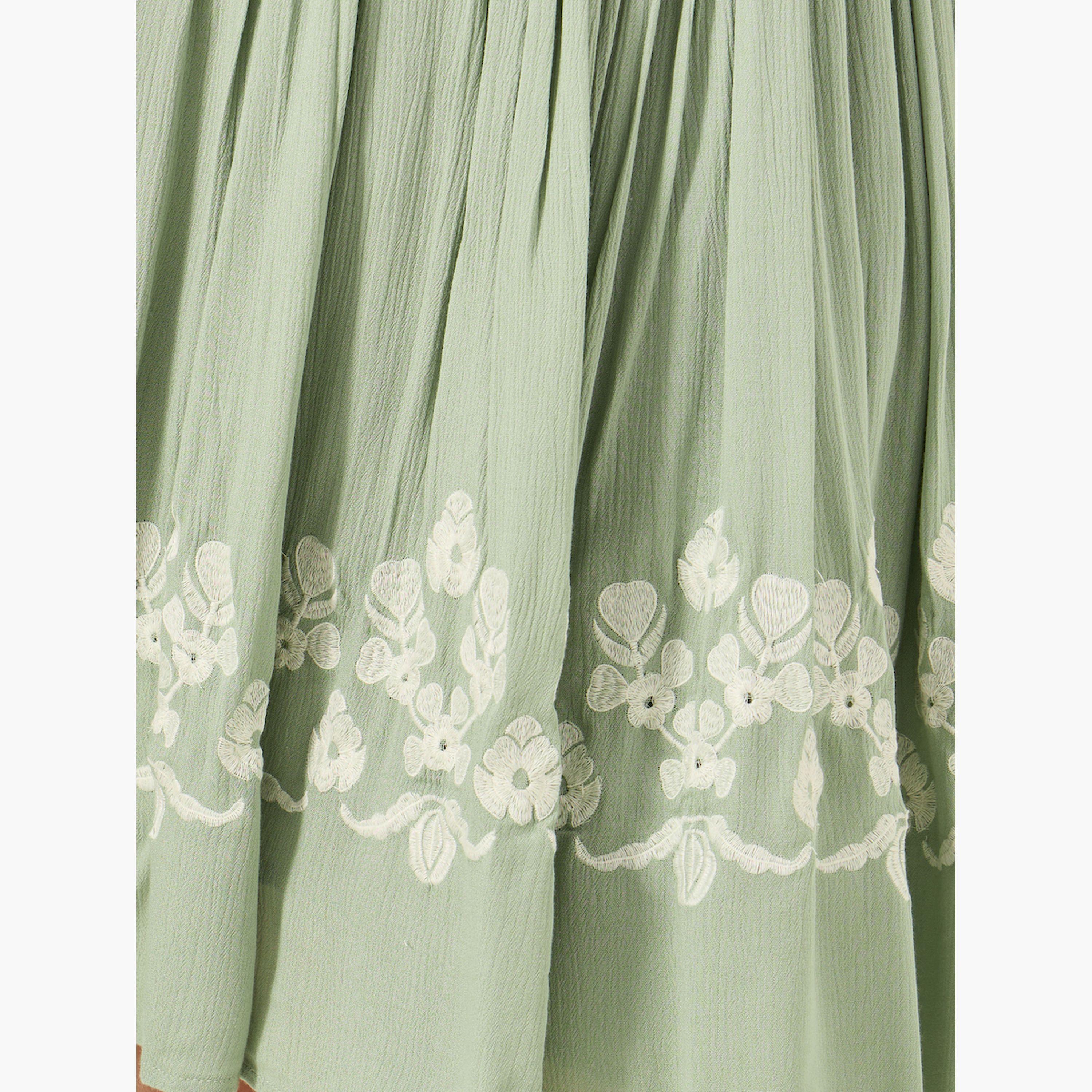 Styli Plus Size Embroidered Gathered Midi Skirt-women-clothing-bottoms-skirts-image-3