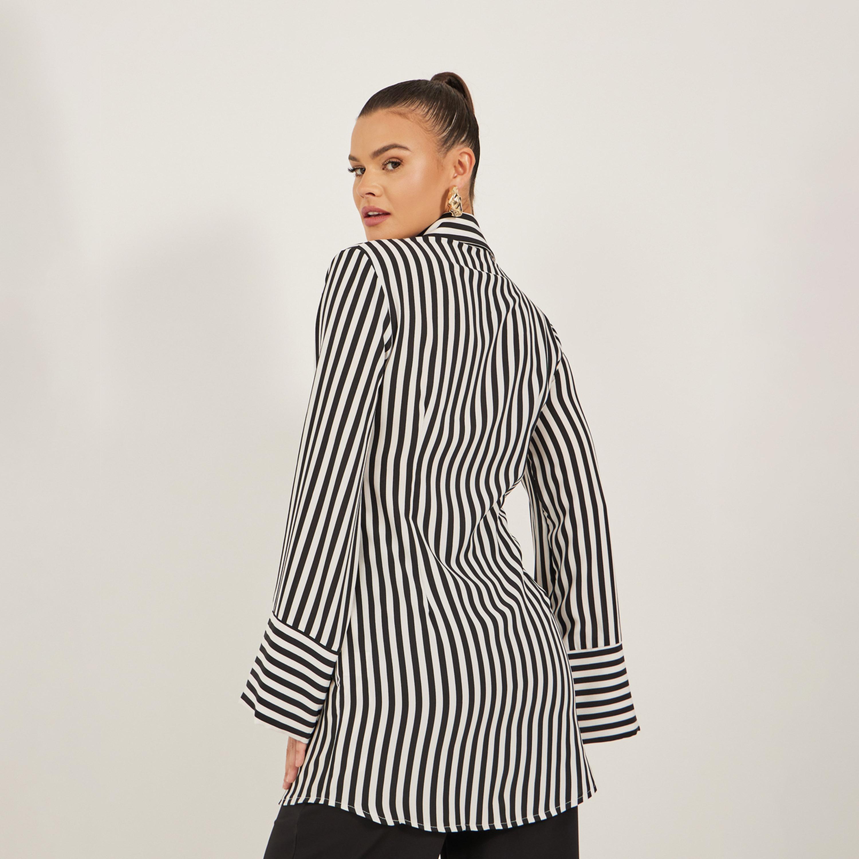 Take Two Striped Long Sleeve Regular Fit Shirt-women-clothing-dresses-image-6