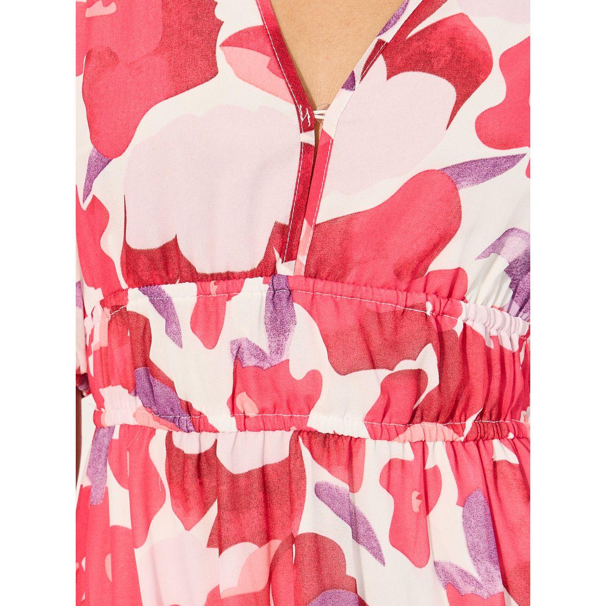 فستان ميدي مطبع بالكامل بأكمام منفوخة-women-clothing-dresses-image-4