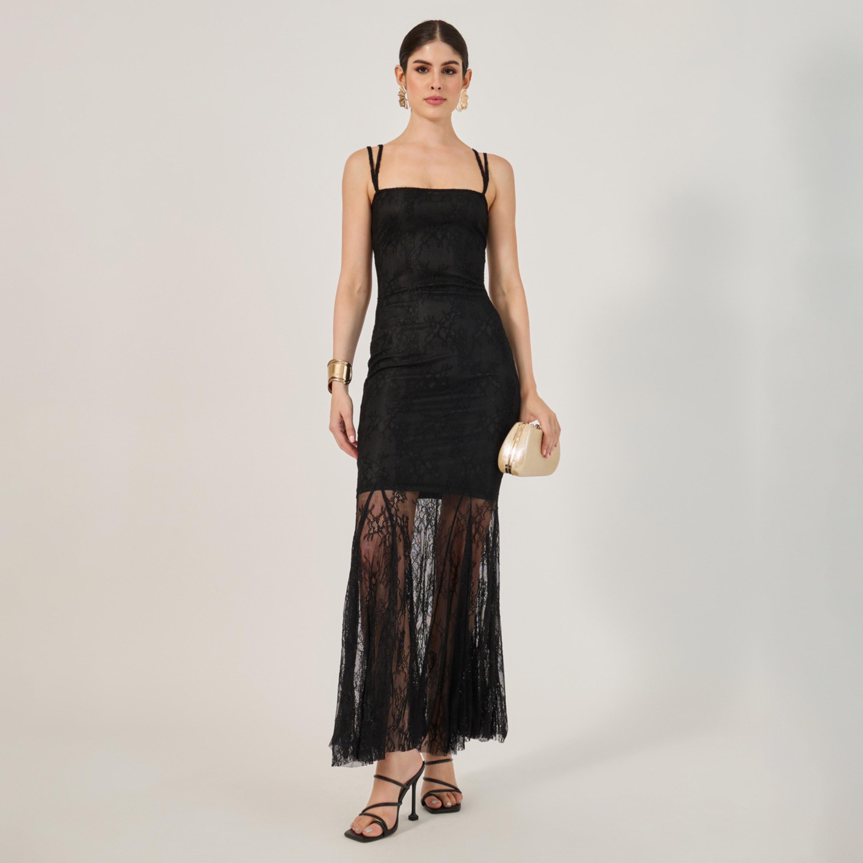 Styli Strappy Lace Detail Bodycon Maxi Dress-women-clothing-dresses-image-2