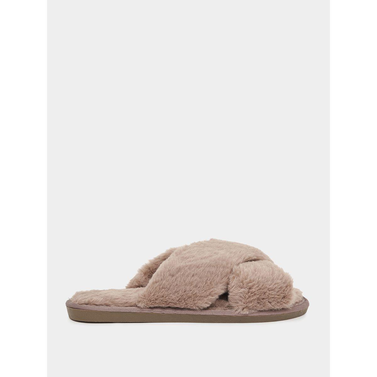 ستايلي - شبشب غرفة النوم زغبي ذو أشرطة متقاطعة-women-shoes-bedroomslippers-image-2