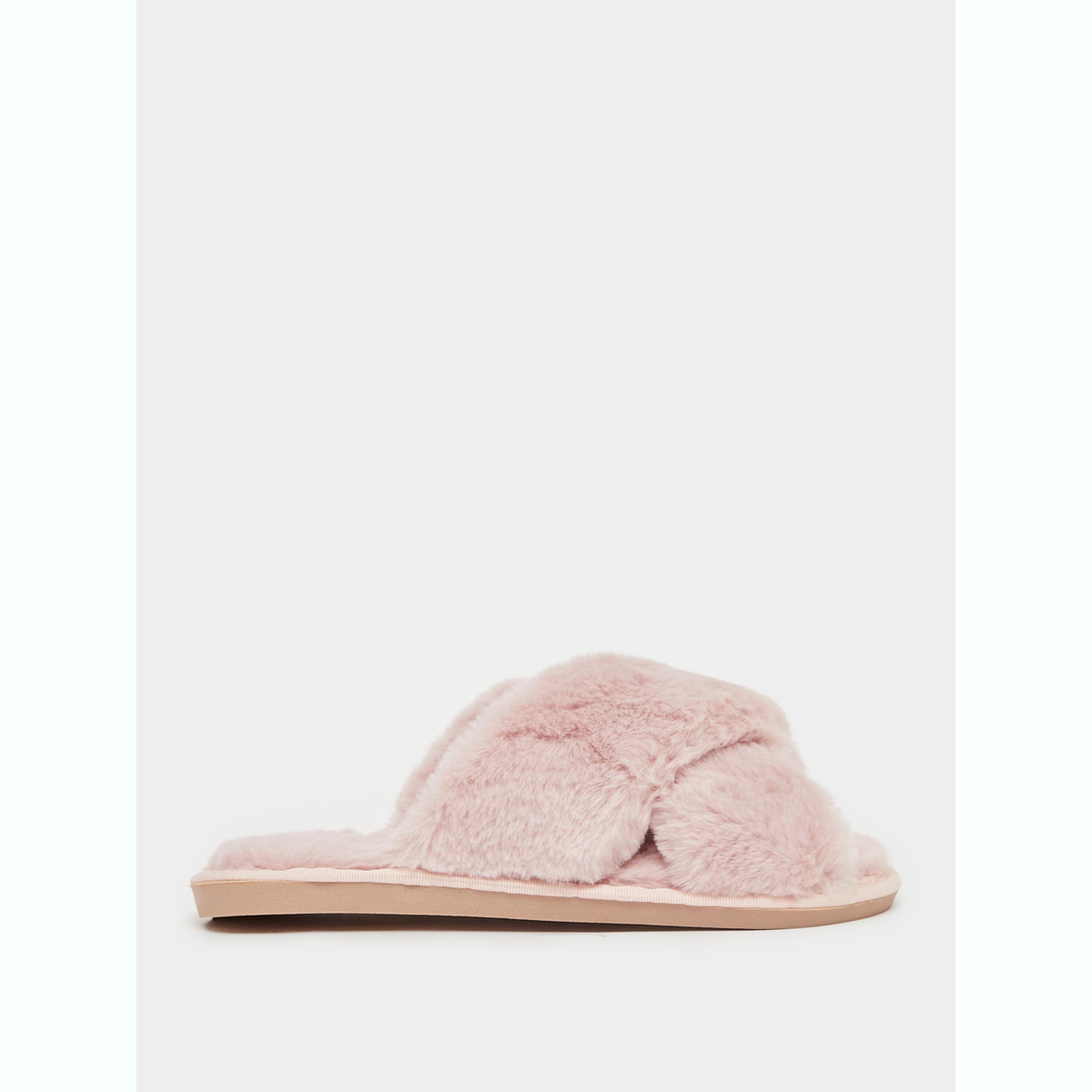 ستايلي - شبشب غرفة النوم زغبي ذو أشرطة متقاطعة-women-shoes-bedroomslippers-image-2