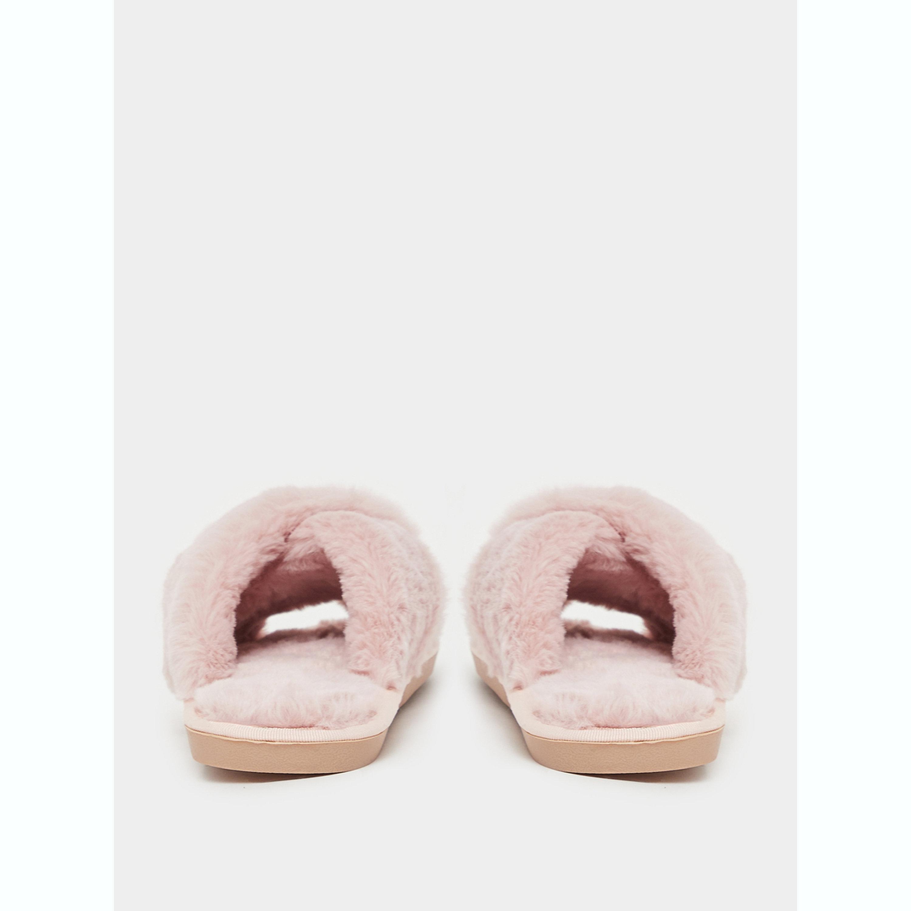 ستايلي - شبشب غرفة النوم زغبي ذو أشرطة متقاطعة-women-shoes-bedroomslippers-image-5
