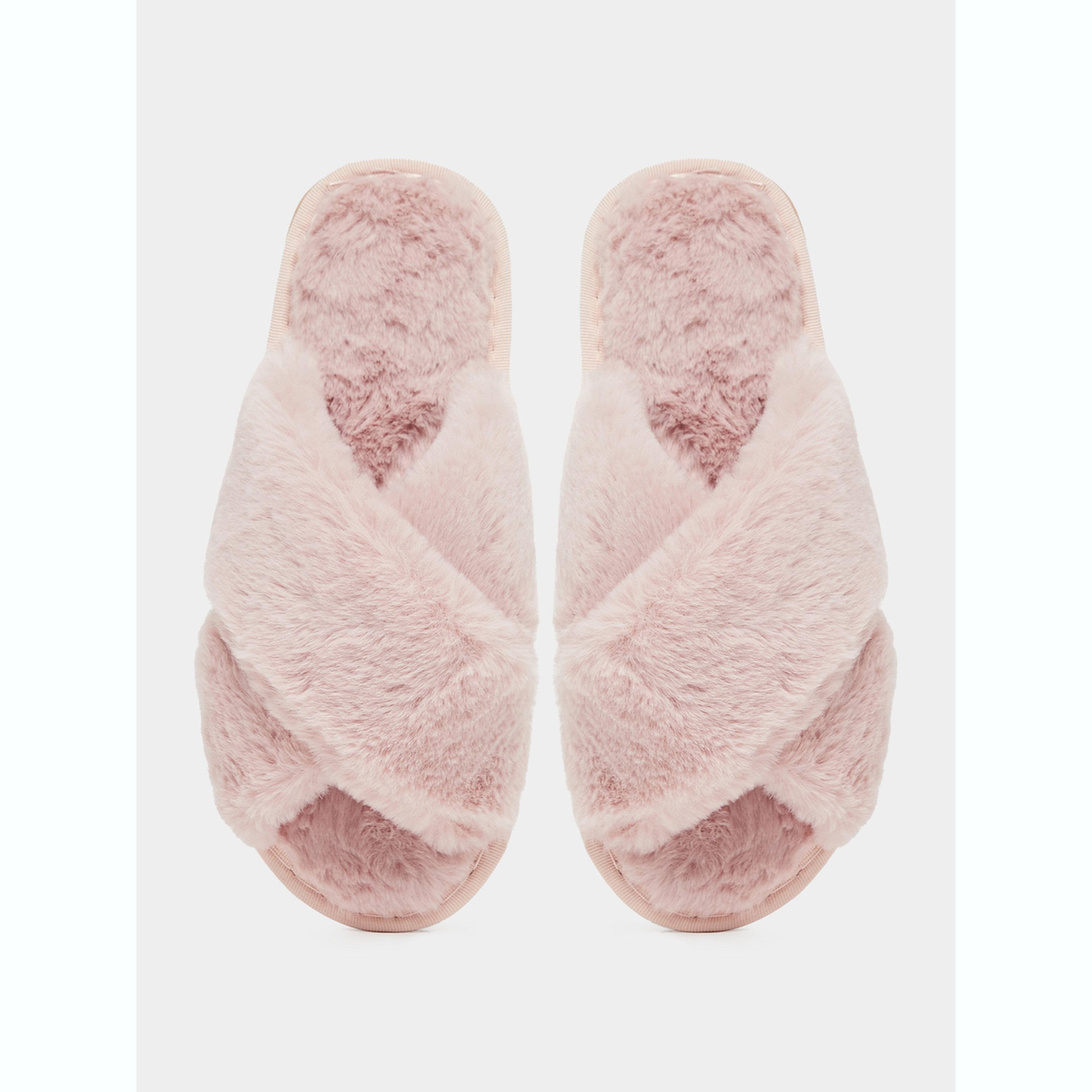 ستايلي - شبشب غرفة النوم زغبي ذو أشرطة متقاطعة-women-shoes-bedroomslippers-image-6